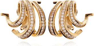 Ferragamo Clip-on oorbellen met glinsterende kristallen - Dames - Oorbellen - Geel - ONE Size - Accessoires