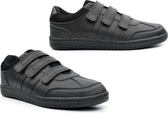 Generic Mens Touch Fastening Trainers Size 7 Mens Casual Trainers Size 12 Touch Fastening Shoes Casual Trainer Sizes 7-12 Black 12 UK