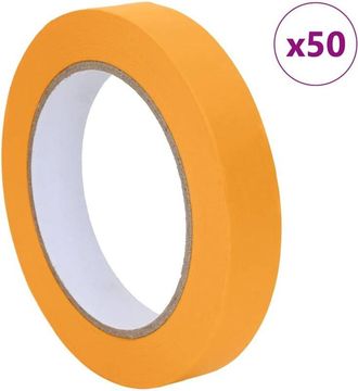 vidaXL Cintas De Enmascarar Para Pintores 50 Pcs Amarillo 19mm X 50m Vidaxl