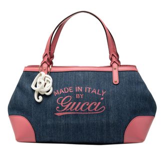 Gucci Tweedehands Denim Craft Tote