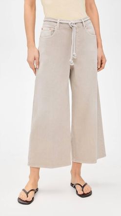 Closed Lyna Wide Leg Cropped Jean In Soft Beige