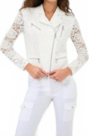 Anatomie Solita Lace Moto Jacket In White