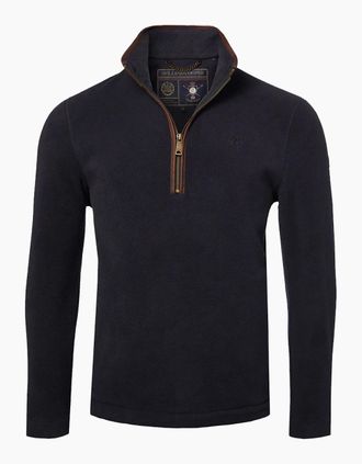 Holland Cooper Mens HOLLAND COOPER COUNTRY FLEECE HALF ZIP INK NAVY - Size: 42