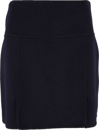 Ermanno Scervino Black Short Fitted Waistband Flared Mini Skirt
