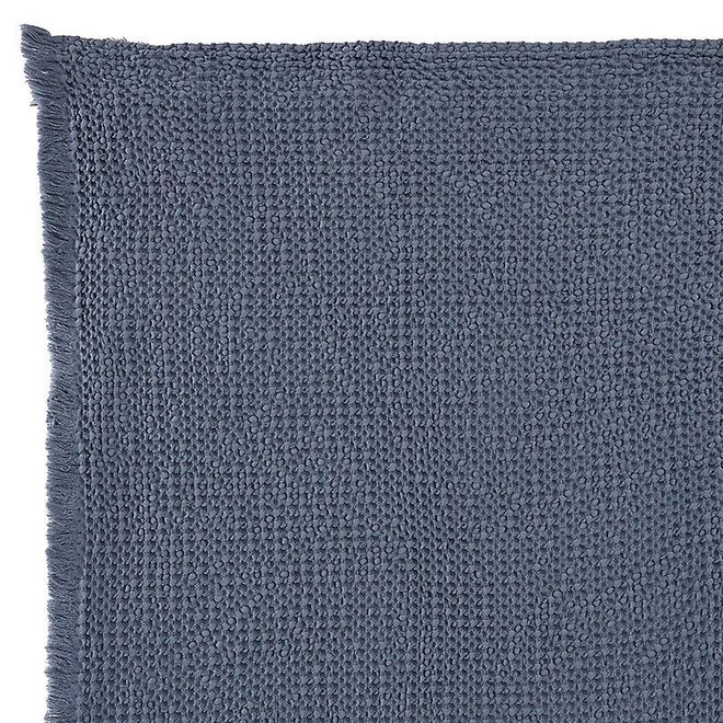 Hazael Waffle Coverlet - Indigo, Queen - Ballard Designs