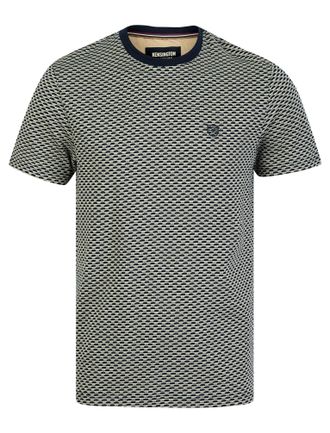 Kensington Eastside Mens Wilditch Jacquard Weave Cotton Crew Neck T-Shirt