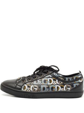 Dolce & Gabbana log-print sneakers - Black