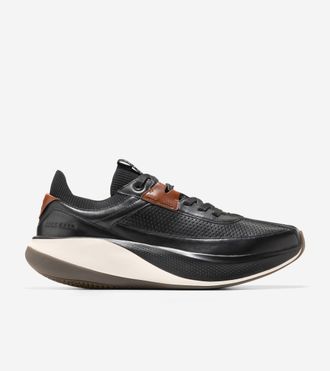 Cole Haan Mens GrandPr&oslash; All-Day Leather Running Shoes - Black Size 10.5