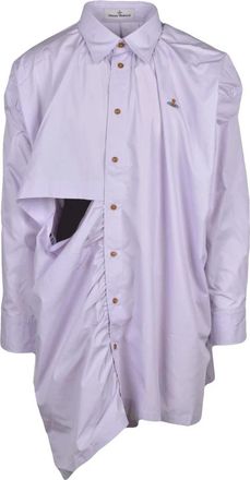 Vivienne Westwood Asymmetrische Overhemd - Heren - Casual Overhemden - Paars - M - Katoen - Overhemden