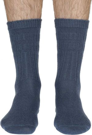 Hj Hall Mens Thermal Wool Softop Socks, Slate Blue, Size 6-11