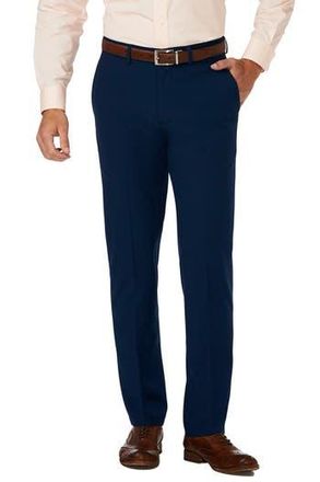 Haggar J.M. Haggar 4-Way Stretch Slim Fit Flat Front Dress Pant in Blue at Nordstrom Rack, Size 32 X 29