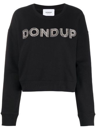 Dondup branded long-sleeve T-shirt - Black