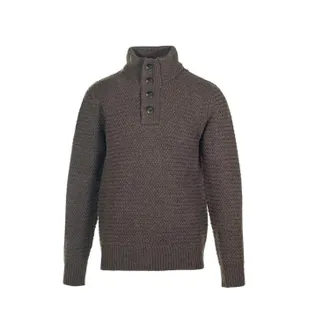 Schott NYC Mens Funnel Neck Military Sweater In Coffee Bean