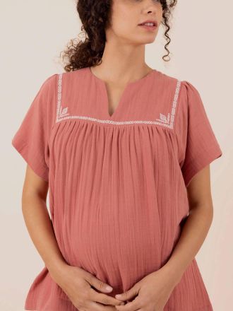 Envie de Fraise Umstandsbluse aus Musselin FARAH ENVIE DE FRAISE rosenholz