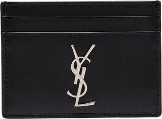 Saint Laurent Monog Cardcase - Heren - Portefeuilles - Zwart - ONE Size - Leer - Accessoires