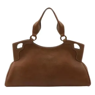 Cartier Pre-owned Handbags, female, Brown, Size: ONE SIZE Pre-owned Marcello Leather Tote Bag