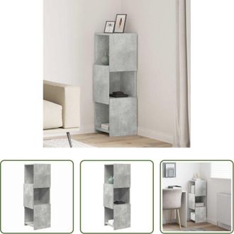 vidaXL vidaXL Stoccaggio Angolare - Mobile angolare Grigio cemento 30,5x30x95cm Legno multistrato