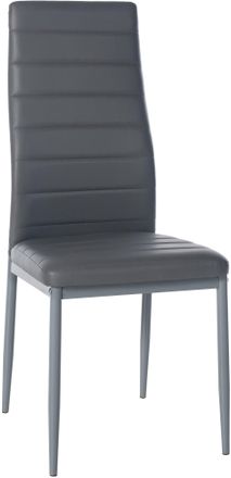 Clp Silla De Comedor Mayfair Gris Simil Cuero