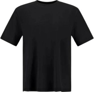 Herno T-shirt met doorlopende randen - Heren - T-shirts - Zwart - 2XL - Katoen - Tops