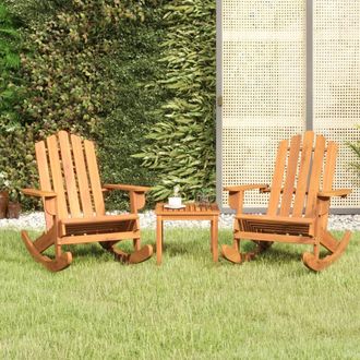 vidaXL Juego De Muebles De Jard&iacute;n Adirondack 3 Piezas Madera Acacia Vidaxl