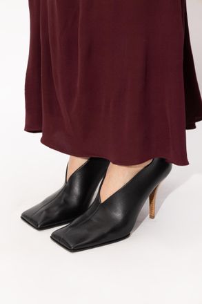 Alaia Leather Heeled Shoes, Womens, Black