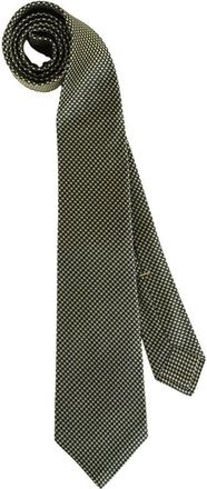 Kiton Gepatroneerde Zijden Stropdas - Heren - Stropdassen - Groen - ONE Size - Accessoires