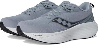 Saucony Triumph 22 Mens Running Shoes Flint/Black : 12.5 D - Medium, Rubber
