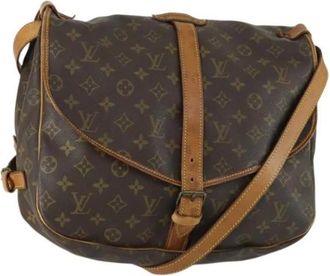 Louis Vuitton Pre-owned Cross Body Bags, female, Brown, Size: ONE SIZE Pre-owned Vintage Canvas Cross Body Bag
