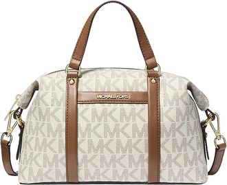 Michael Kors Beck Satchel - Dames - Weekendtassen - Beige - ONE Size - Leer - Tassen