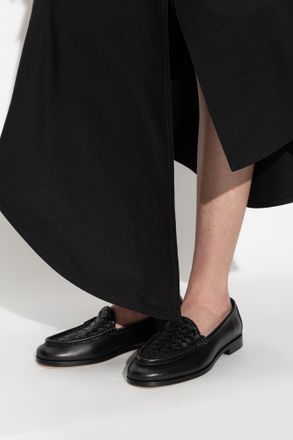 Bottega Veneta Silenzio Loafers, Womens, Black