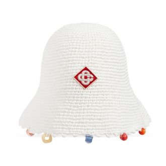 Casablanca Gehaakte hoed met kralen - unisex - Hoeden - Wit - S/M - Katoen - Accessoires