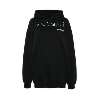 Balenciaga Hoodies, male, Black, Size: M Hand Drawn Logo Cotton Hoodie