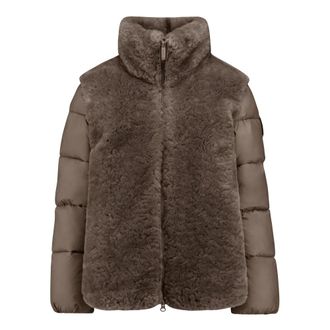 Bomboogie Giacca in tessuto bimateriale - - Jackets - Donna - Marrone - M