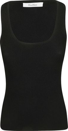 Max Mara Ghiro Top - Dames - Tops zonder mouwen - Zwart - M - Polyester - Tops