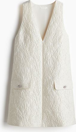 H&M Minikleid aus Jacquardstoff - White