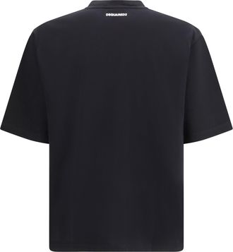 Dsquared2 Mens Iconique T-Shirt Black Cotton T-Shirts And Polos