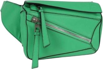 Loewe Pre-owned Belt Bags, female, Green, Size: ONE SIZE Pre-owned Leather Body Bag