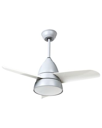 Beliani Ventilador de techo con luz con mando led gris