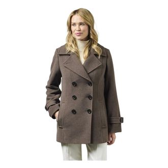 Junge Double-breasted jas - Dames - Mantels - Bruin - Maat: 3XL