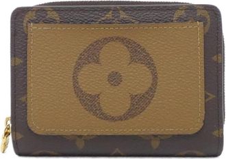 Louis Vuitton Marron Coated Canvas Wallet (Bi-Fold) (Pre-Owned)