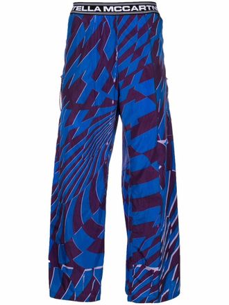 Stella McCartney x Ed Curtis broek met geometrische print - Blauw
