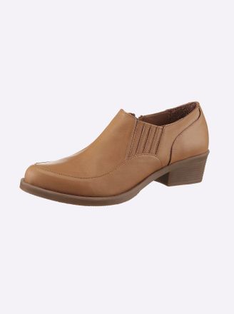 Andrea Conti Stiefelette ANDREA CONTI, Damen, Gr. 39, braun (cognac), Glattleder, Leder, Rindsleder, Schuhe Stiefelette