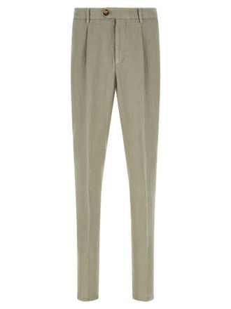Brunello Cucinelli Bicolor Linen Casual Mens Pants
