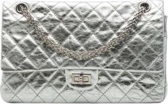 Chanel Pre-owned Reissue Schoudertas - Dames - Vintage Schoudertas - Grijs - ONE Size - Leer - Vintage