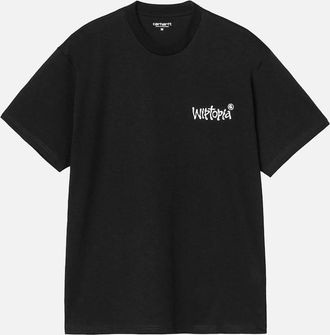 Carhartt Work in Progress Mens Carhartt WIP Wiptopia Script T-Shirt Black/Wax - Size: 38