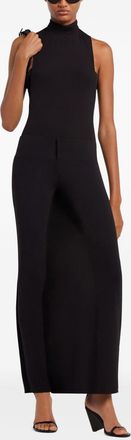 Courr&egrave;ges Womens Comfortable Wide-leg Viscose Trousers - Black - Size EU 38 (Womens)