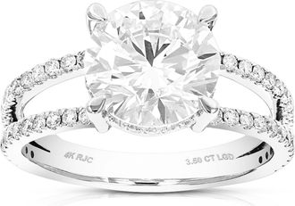 Vir Jewels 3.50 cttw Lab Grown Diamond Engagement Ring in 14K White Gold For Women