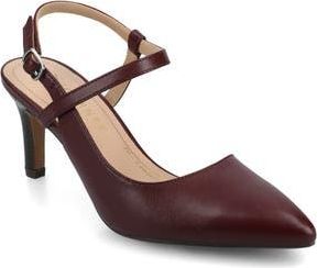 Journee Collection Scipio Pointed Toe Pump - Extra Wide Width Available in Oxblood at Nordstrom Rack, Size 6.5