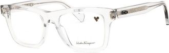Ferragamo SF2923050 Square Full-Rim Acetate Eyeglasses - Gray