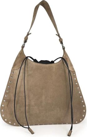Vic Mati&eacute; Boho Hobo Tas - Dames - Schoudertassen - Grijs - ONE Size - Su&egrave;de - Tassen